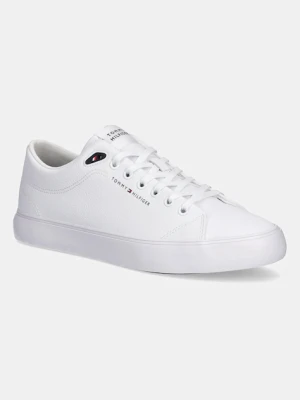 Tommy Hilfiger sneakersy TH HI VULC CORE LOW LTH II ESS męskie kolor biały FM0FM05511
