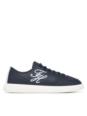 Tommy Hilfiger Sneakersy Th Icon Court Script Premium FW0FW09604 Granatowy