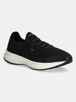Tommy Hilfiger sneakersy TH KNIT RUNNER damskie kolor czarny FW0FW08813