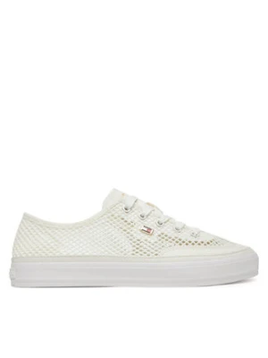 Tommy Hilfiger Sneakersy Th Open Mesh Vulc Sneaker FW0FW08684 Biały