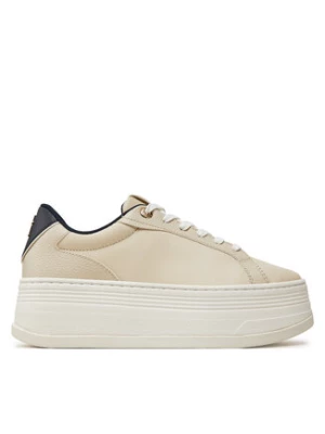 Tommy Hilfiger Sneakersy Th Platform Sneaker Triangle FW0FW08115 Beżowy