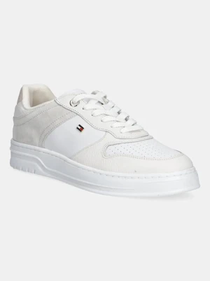 Tommy Hilfiger sneakersy TH SPORTY CUPSOLE TUMBLED LTR damskie kolor biały FW0FW09024
