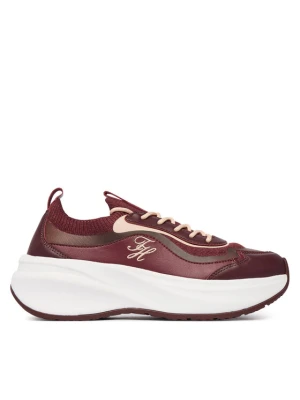 Tommy Hilfiger Sneakersy TH Wave Runner FW0FW09484 Bordowy