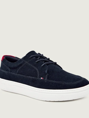 Tommy Hilfiger Sneakersy | zamsz granatowy