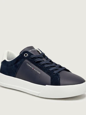 Tommy Hilfiger Sneakersy | zamsz granatowy