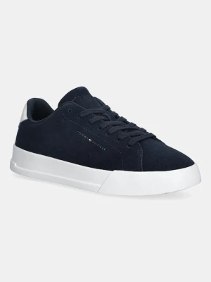 Tommy Hilfiger sneakersy zamszowe TH COURT CORE SUEDE męskie kolor granatowy FM0FM05716