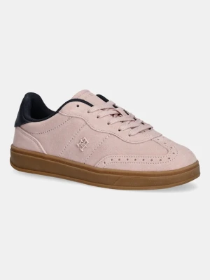Tommy Hilfiger sneakersy zamszowe TH HERITAGE SNEAKER damskie kolor różowy FW0FW08822