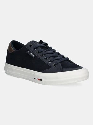 Tommy Hilfiger sneakersy zamszowe TH HI VULC STREET LOW SUEDE RWB kolor granatowy FM0FM05458