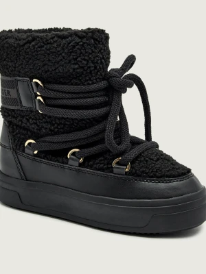 Tommy Hilfiger Śniegowce FAUX | shearling czarny