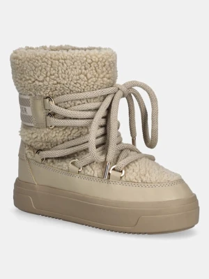 Tommy Hilfiger śniegowce FAUX SHEARLING SNOWBOOT kolor beżowy FW0FW08788
