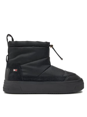 Tommy Hilfiger Śniegowce Flag Nylon Mini Snowboot FW0FW08334 Czarny