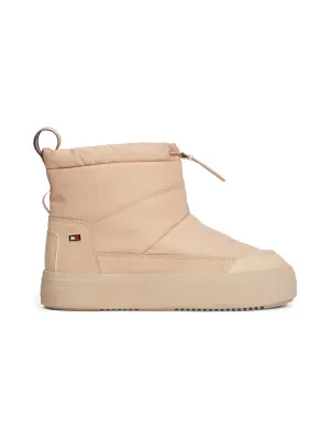 Tommy Hilfiger Śniegowce Flag Nylon Mini Snowboot | z dodatkiem skóry