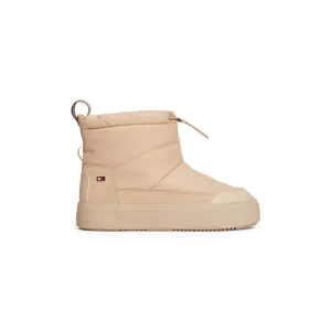 Tommy Hilfiger Śniegowce Flag Nylon Mini Snowboot | z dodatkiem skóry
