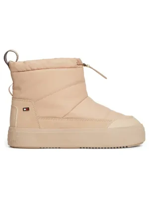 Tommy Hilfiger Śniegowce Flag Nylon Mini Snowboot | z dodatkiem skóry
