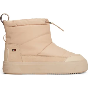 Tommy Hilfiger Śniegowce Flag Nylon Mini Snowboot | z dodatkiem skóry
