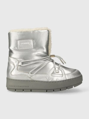 Tommy Hilfiger śniegowce TOMMY ESSENTIAL SILVER SNOWBOOT kolor srebrny FW0FW07506