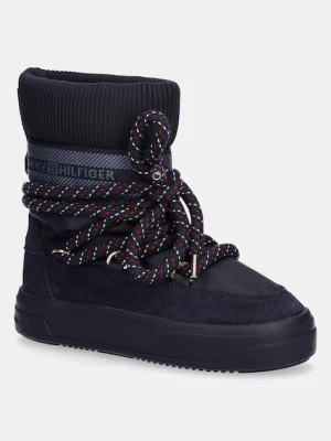 Tommy Hilfiger śniegowce TOMMYTECH RWB SNOWBOOT WARM kolor granatowy FW0FW09163
