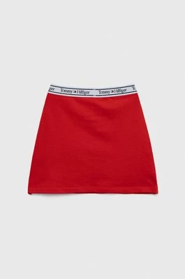 Tommy Hilfiger spódnica dziecięca kolor czerwony mini prosta