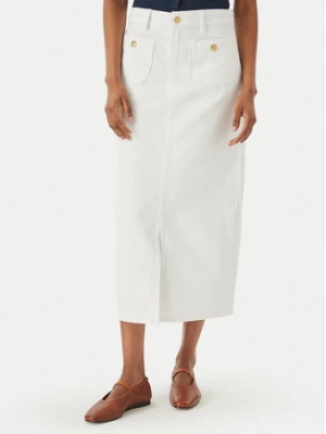 Tommy Hilfiger Spódnica jeansowa WW0WW48607 Biały Regular Fit