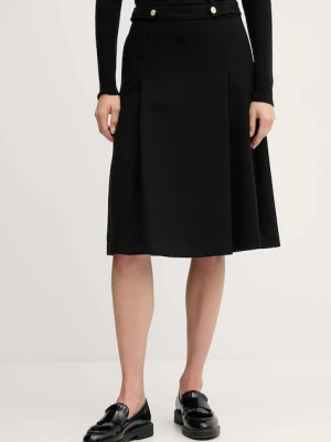 Tommy Hilfiger spódnica kolor czarny midi rozkloszowana WW0WW48263