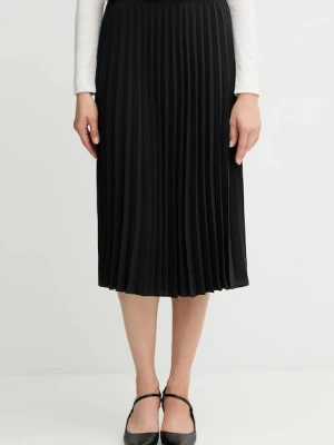 Tommy Hilfiger spódnica kolor czarny midi rozkloszowana WW0WW48538