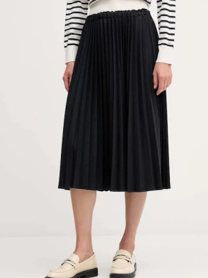 Tommy Hilfiger spódnica kolor granatowy midi rozkloszowana WW0WW48258