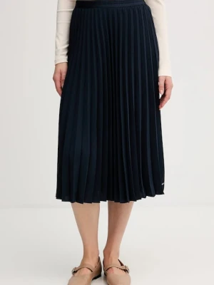 Tommy Hilfiger spódnica kolor granatowy midi rozkloszowana WW0WW48538