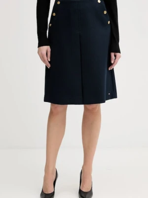Tommy Hilfiger spódnica z dodatkiem wełny