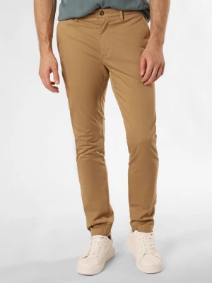 Tommy Hilfiger Spodnie - Bleecker Mężczyźni Bawełna brązowy|beżowy jednolity,