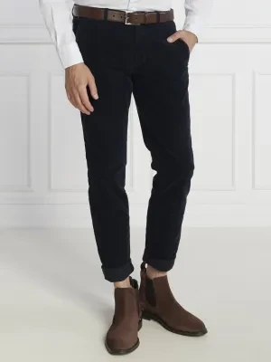Tommy Hilfiger Spodnie chino BLEECKER CHINO CORDUROY GMD | Slim Fit