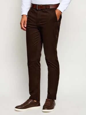 Tommy Hilfiger Spodnie chino Denton | Tommy Hilfiger x F.C. Liverpool | Straight fit brązowy