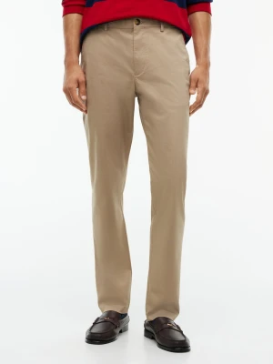 Tommy Hilfiger Spodnie chino dla mężczyzn Mężczyźni Bawełna beżowy
