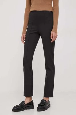 Tommy Hilfiger spodnie damskie kolor czarny dopasowane high waist WW0WW39721