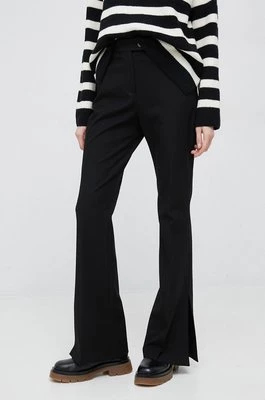 Tommy Hilfiger spodnie damskie kolor czarny dzwony high waist