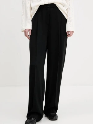 Tommy Hilfiger spodnie damskie kolor czarny proste high waist WW0WW46749