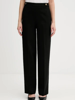 Tommy Hilfiger spodnie damskie kolor czarny proste high waist WW0WW47799