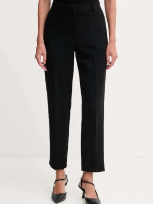 Tommy Hilfiger spodnie damskie kolor czarny proste high waist WW0WW48355