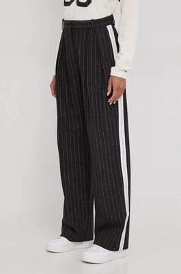 Tommy Hilfiger spodnie damskie kolor czarny szerokie high waist WW0WW40513