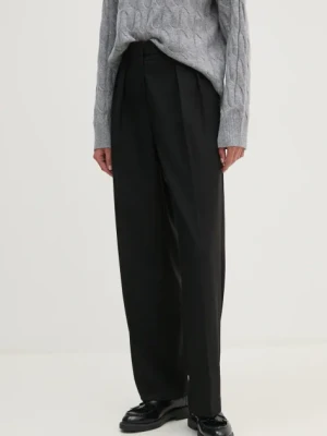 Tommy Hilfiger spodnie damskie kolor czarny szerokie high waist