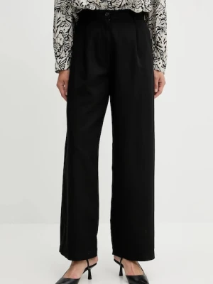 Tommy Hilfiger spodnie damskie kolor czarny szerokie high waist WW0WW45780