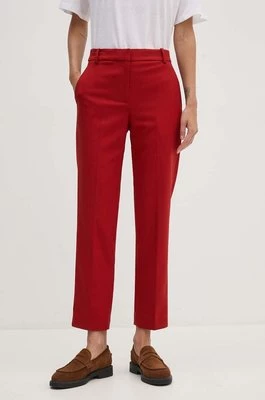 Tommy Hilfiger spodnie damskie kolor czerwony proste high waist
