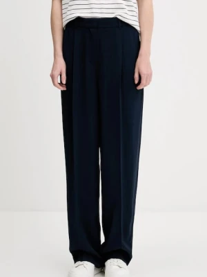 Tommy Hilfiger spodnie damskie kolor granatowy proste high waist WW0WW46749