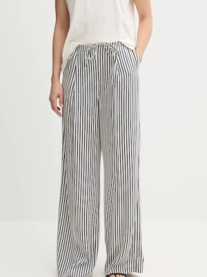 Tommy Hilfiger spodnie damskie kolor granatowy szerokie high waist WW0WW45890