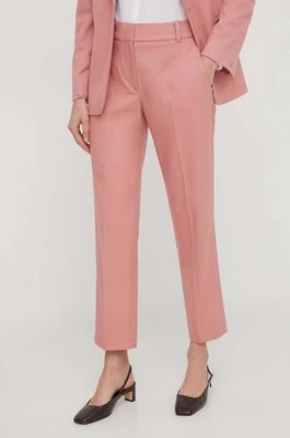 Tommy Hilfiger spodnie damskie kolor różowy proste high waist WW0WW39723