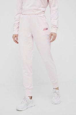 Tommy Hilfiger spodnie damskie kolor różowy z nadrukiem