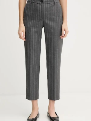 Tommy Hilfiger spodnie damskie kolor szary proste high waist WW0WW46704