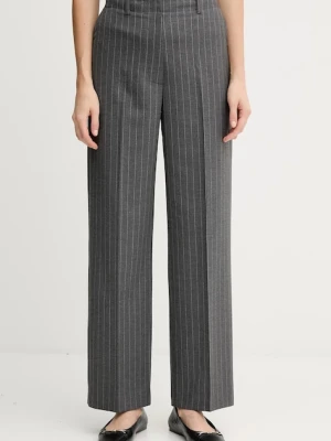 Tommy Hilfiger spodnie damskie kolor szary proste high waist WW0WW47550