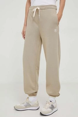 Tommy Hilfiger spodnie dresowe bawełniane kolor beżowy gładkie WW0WW41044