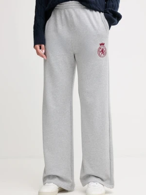 Tommy Hilfiger spodnie dresowe damskie kolor szary z aplikacją UW0UW06081