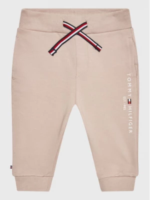 Tommy Hilfiger Spodnie dresowe Essential KN0KN01281 Beżowy Regular Fit